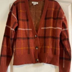 - Rachel Zoe plaid sweater